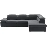 sit&more Ecksofa »Alcudia L-Form«, wahlweise mit Bettfunktion, grau