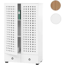 Mendler HWC-N87 Badkommode 80 x 138 x 36 cm Braun/Weiß