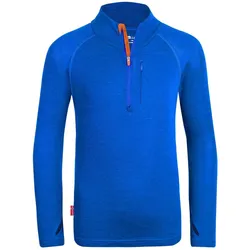 Kinder Pullover Lofoten Azurblau/Orange Gr. 128  - 8 Jahre