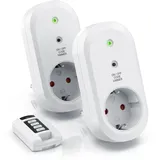 Bearware Funksteckdose Weiß 2 St.