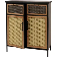 MCW Apothekerkommode 80 x 94 x 35 cm Rattanoptik