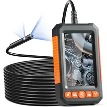 Vevor Endoskopkamera mit Licht, Industrie-Endoskop mit Doppellinse, 4,3-zoll-bildschirm, 1080P-Inspektionskamera, 8 + 1 Lichter, 4-facher Zoom, Ip67 Wasserdichte Schlangenkamera für Auto, Sanitär -