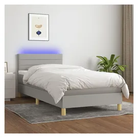 vidaXL Boxspringbett 100 x 200 cm Hellgrau