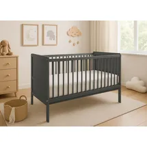 baby happy bliss Baby Bliss - Babybett Kinderbett, Bett Nelly - Zweistufige Einstellung für Nicht Sitzendes und Sitzendes Kind - Langlebiges Buchenholz - DREI abnehmbare Sprossen - 120x60 cm