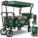 Tresko Bollerwagen TVBLWG-003, faltbar, 80kg Traglast, 124 x 56 x 108cm (L/B/H), grün