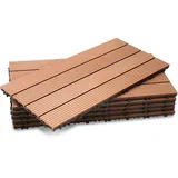 Tolletour 30 X 60cm Braun Terrassenfliesen 42 Stück Klickfliesen In Holzoptik, Wpc Fliese
