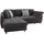 luma-home Ecksofa Schlafcouch L-Garnitur Bettkasten Ottomane links, Mikrofaser Anthrazit, - Dunkelgrau/Grau