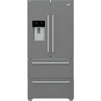 Beko GNE60530DXN French Door Kühl-/Gefrierkombination/NoFrost/ 0°C-Zone/Multifunktionsdisplay/Wasserspender mit Festwasseranschluss/ 41 dB