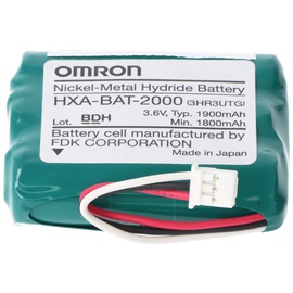 Omron Original NiMH Akku passend für Omron Healthcare HBP-1300 HPM-1300 Blutdruckmessgerät Typ HXA-BAT2000 9065797-O 3,6 Volt 1,9 Ah