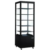 Saro LENN Kühlvitrine schwarz B 650 x T 650 x H 1945 mm