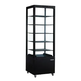 Saro LENN Kühlvitrine schwarz B 650 x T 650 x H 1945 mm