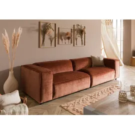 MASSIVMOEBEL24.DE Sofa 3-Sitzer 286x103x69 Cord kupfer VALENCIA