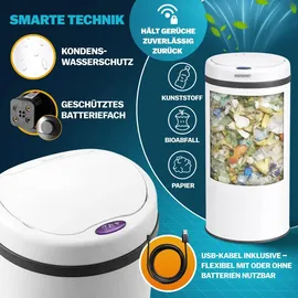monzana Mülleimer 50 l Weiß
