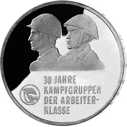 10-Mark-DDR-Silber-Gedenkmünze - "30 Jahre Kampfgruppen"