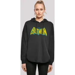 Kapuzenpullover F4NT4STIC "DC Comics Batman Crackle Logo", Damen, Gr. M, schwarz, Obermaterial: 100% Baumwolle, casual, oversize, Langarm, Pullover, Print