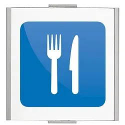 FRANKFURT Türschild 120x120mm mit Piktogramm Restaurant