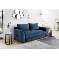 Jockenhöfer Gruppe Schlafsofa »Rick«, Platzsparendes Sofa mit Gästebettfunktion, Federkernpolsterung blau