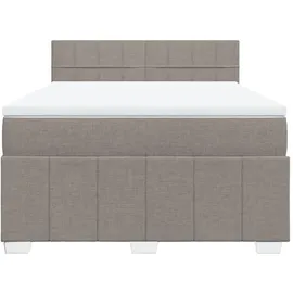 vidaXL Boxspringbett 140 x 200 cm Taupe