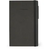 Legami - My Notebook, 6 mm liniertes Notizbuch, Deep Graphite, Large, FSC-zertifiziertes Papier, 192 Seiten, Softcover, elastischer Verschluss, 17 x 24 cm