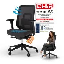 Ergotopia PureBack Stoff Schwarz