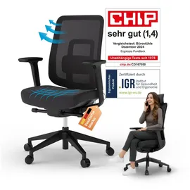 Ergotopia PureBack Stoff Schwarz