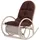 MCW Schaukelstuhl Queluz Baumwolle/Polyester 58 x 101 x 58 cm Weiß/Braun mit Wippstopper