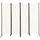 Costway Paravent 4-teilig Raumteiler, Klappbar, Metallrahmen, 220x173cm beige|weiß