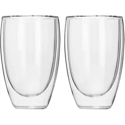 B&S Thermogläser doppelwandig (2 x 480ml) Cappucino Tasse aus Borosilikatglas