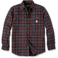CARHARTT Flannel L/S Plaid Shirt 106356 - mocha -