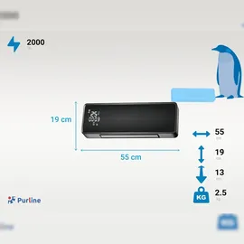 PurLine Hoti M100 2000 x 0 mm 2000 W schwarz