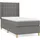 vidaXL Boxspringbett 100 x 200 cm Dunkelgrau