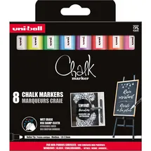 Uni-Ball Kreidemarker PWE-5M 8 St. Blau/Gelb/Grün/Lila/Orange/Rosa/Rot/Weiß