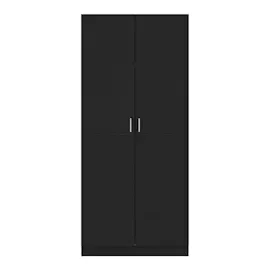 vidaXL Drehtürenschrank 80 x 180 x 52 cm schwarz