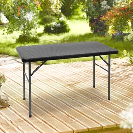 Relaxdays Bastian Klapptisch 122 x 61,5 x 74 cm schwarz