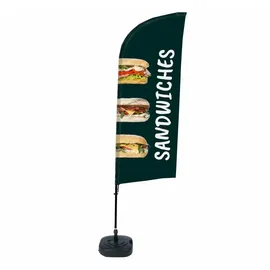Showdown Displays Showdown Beachflag - Komplett-Set - Sandwiches Englisch - Schwarz