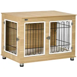 PawHut Hundekäfig Spanplatte, Oxfordstoff, Stahl, Schaumstoff