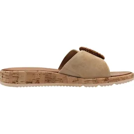 TAMARIS Da.-Pantolette für Damen, beige, Größe 38 - 38