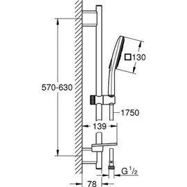 Grohe Rainshower 130 Cube chrom 26583000
