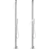 vidaXL Gartendusche 220 cm Edelstahl