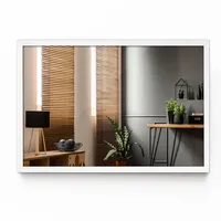 Tulup Spiegel, Weiß, Glas, 80x60x1 cm, Spiegel, Wandspiegel