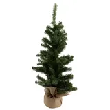 Decoris season decorations Mini Weihnachtsbaum im Jutesack 90 cm