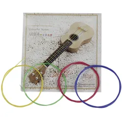 Bunte Ukulele-Ukelele-Uke-Saiten aus Nylonmaterial, 4 Stück/Set bunt