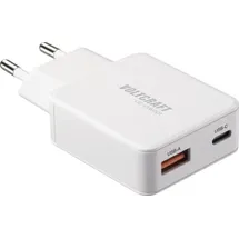VOLTCRAFT UC-1C1A45W01 USB Ladegerät 45W 1x USB-A, 1x USB-C® Fast Charge, USB PD 3.0 Weiß GaN