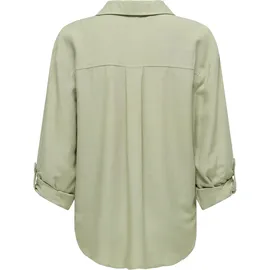 Jdy Hemdbluse JDYCAYA LINEN LOOSE L/S SHIRT WVN DIA Grau M