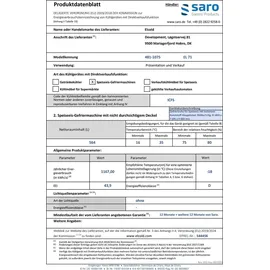 Saro Tiefkühltruhe Modell EL 71