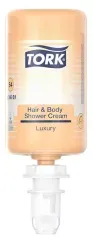 Tork Hair & Body Duschcreme Luxus, S4 424661 , 1 Karton = 6 Flakons à 1 Liter