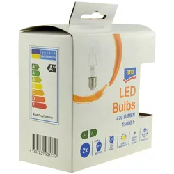 aro LED Glühbirne A60, 4.2 W, 220-240 V, 2 Stück, warmweiß