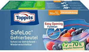 Preisvergleich Produktbild 36 Toppits Gefrierbeutel SafeLoc 1,0 l