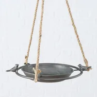Boltze Vogeltränke Jackson Ø25 x 4 cm Grau