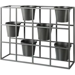 Blumenständer CREATIV HOME, grau, B:65cm H:52cm T:17cm, Pflanzgefäße, Pflanzen-Raumteiler, Blumentopfständer